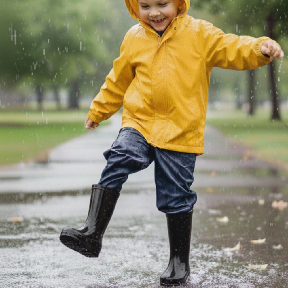 Columbia Little Kids Downpour Rain Boots Black Sz: 11